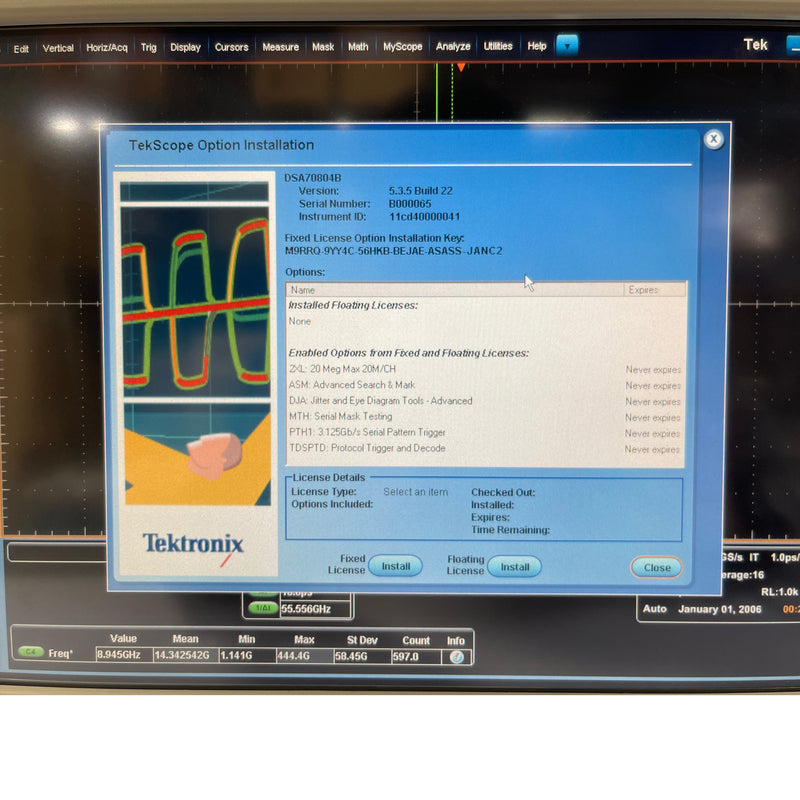 Tektronix DSA 70804 B Digital Serial Analyzer / Oscilloscope