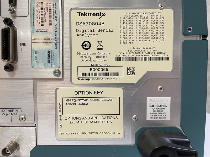 Tektronix DSA 70804 B Digital Serial Analyzer / Oscilloscope