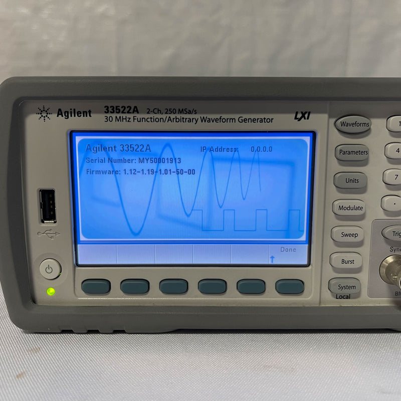 Agilent 33522 A Function / Arbitrary Waveform Generator