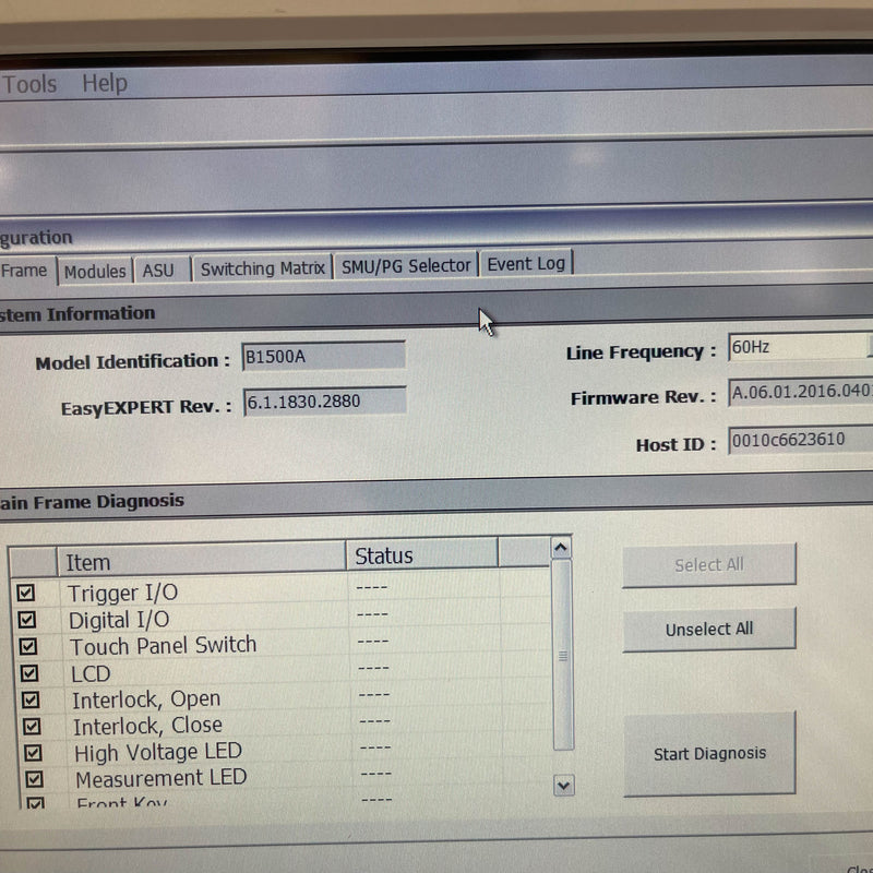 Agilent B 1500 A Semiconductor Device Analyzer / SMU