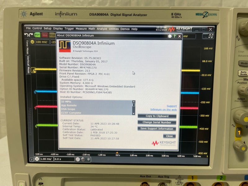 Agilent Infiniium DSA 90804 A Digital Signal Analyzer