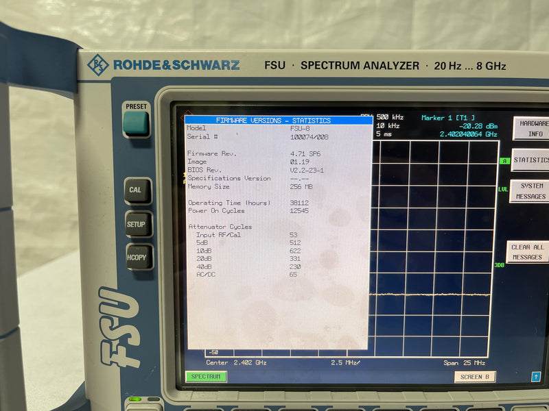 Rohde & Schwarz FSU 8 Spectrum Analyzer