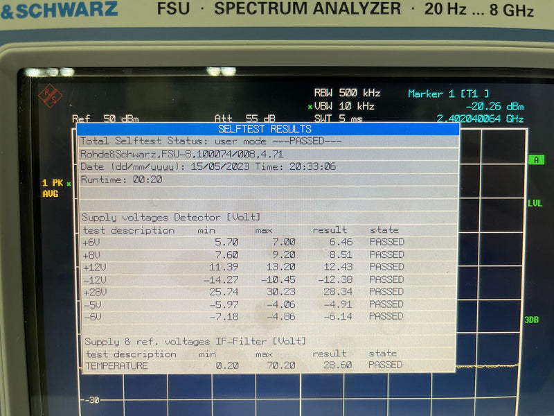 Rohde & Schwarz FSU 8 Spectrum Analyzer