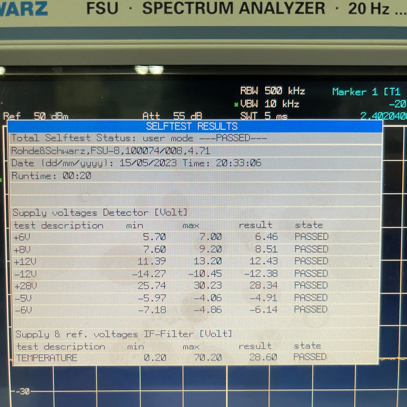 Rohde & Schwarz FSU 8 Spectrum Analyzer