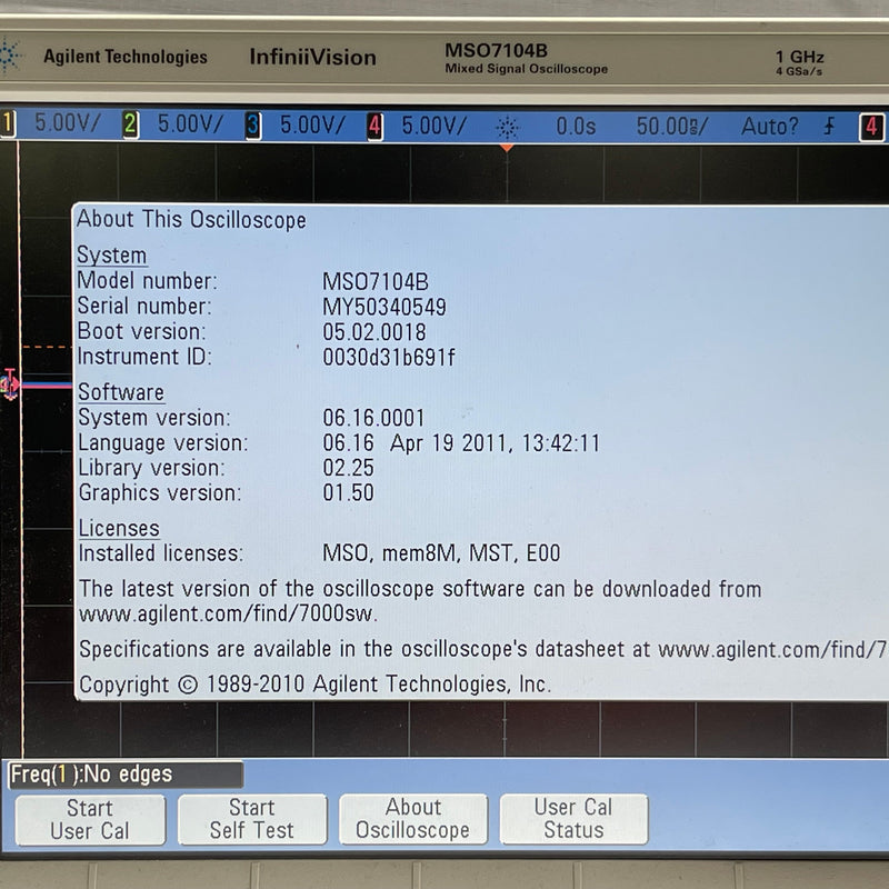 Agilent MSO 7104 B Oscilloscope