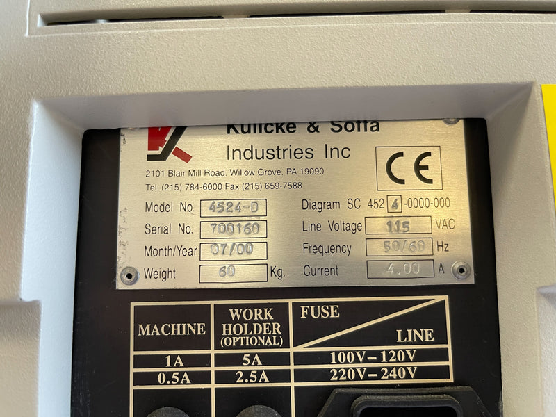 K&S 4524 D Digital Series Manual Wire Bonder