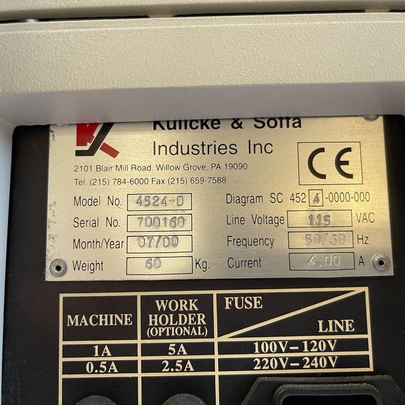 K&S 4524 D Digital Series Manual Wire Bonder