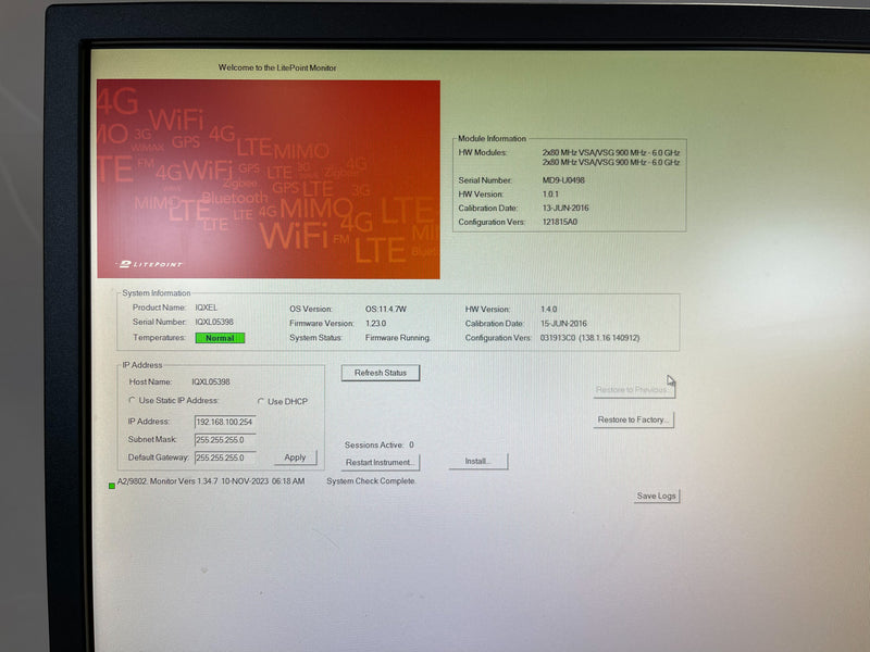 Litepoint IQXEL 160 Connectivity Test System