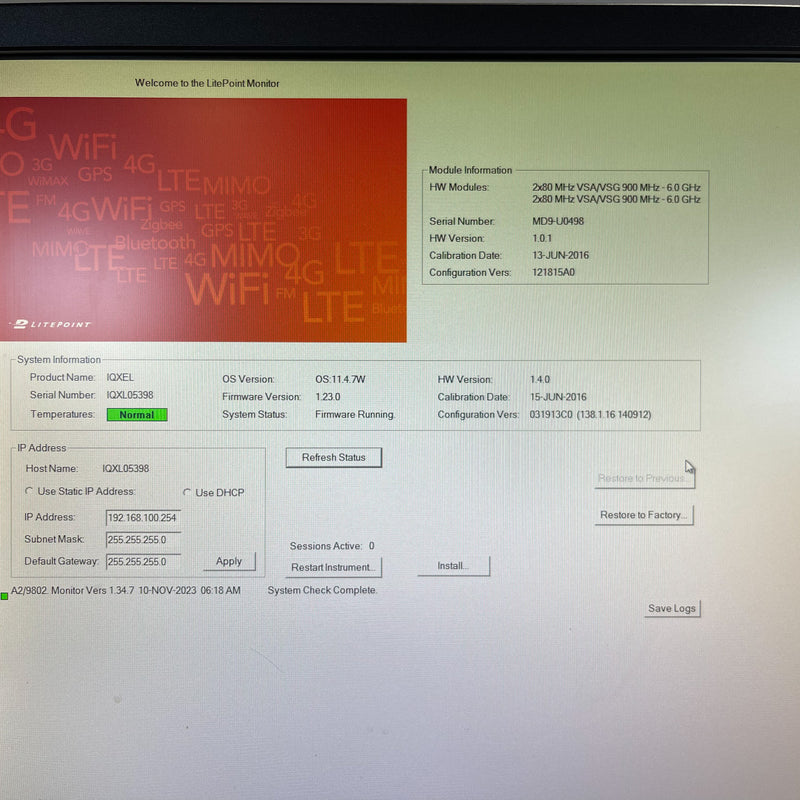 Litepoint IQXEL 160 Connectivity Test System