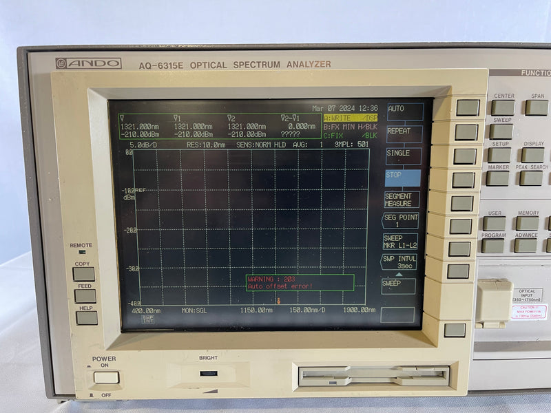 Ando AQ 6315 E Optical Spectrum Analyzer