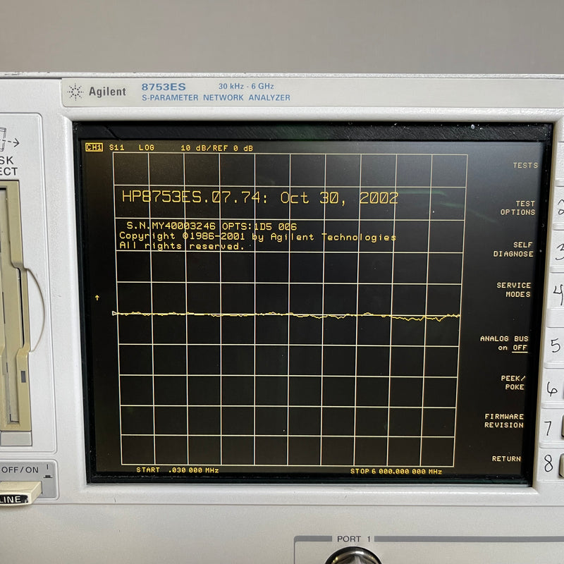 Agilent 8753 ES S Parameter Network Analyzer