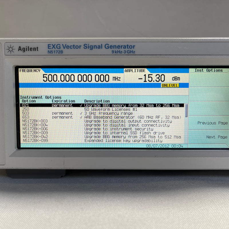 Agilent N 5172 B EXG Vector Signal Generator