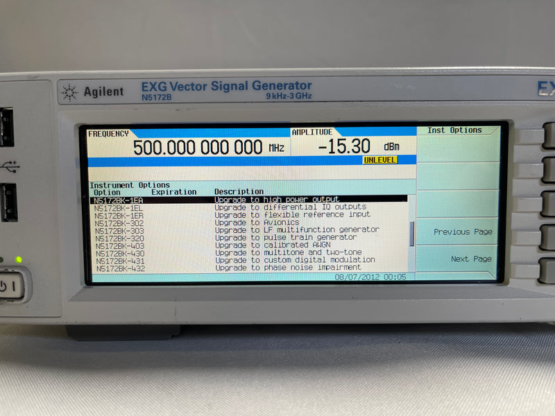 Agilent N 5172 B EXG Vector Signal Generator