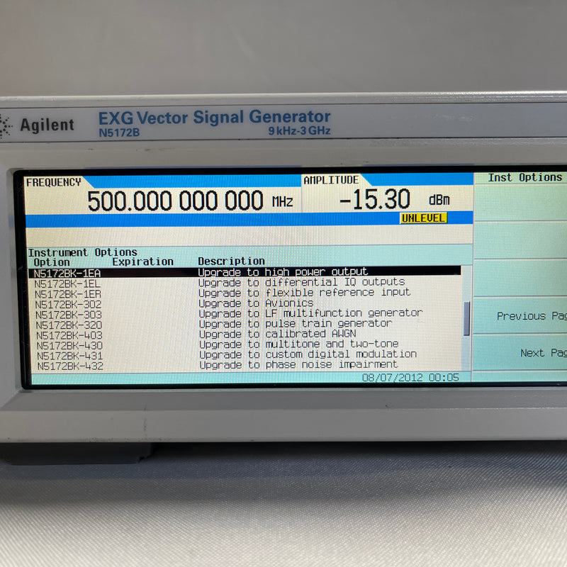 Agilent N 5172 B EXG Vector Signal Generator