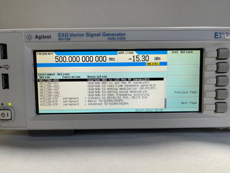 Agilent N 5172 B EXG Vector Signal Generator