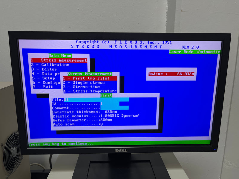 KLA-Tencor Flexus F 2320 I Stress Measurement System