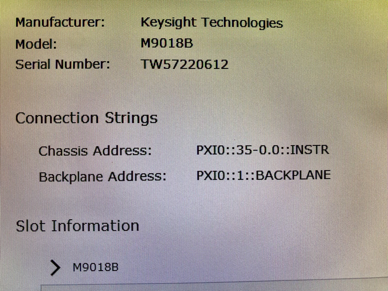 Agilent / Keysight M 9018 B PXIe Chassis