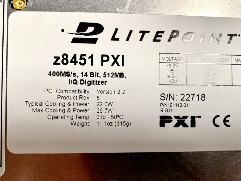 Litepoint Z 8451 PXI I/Q Digitizer