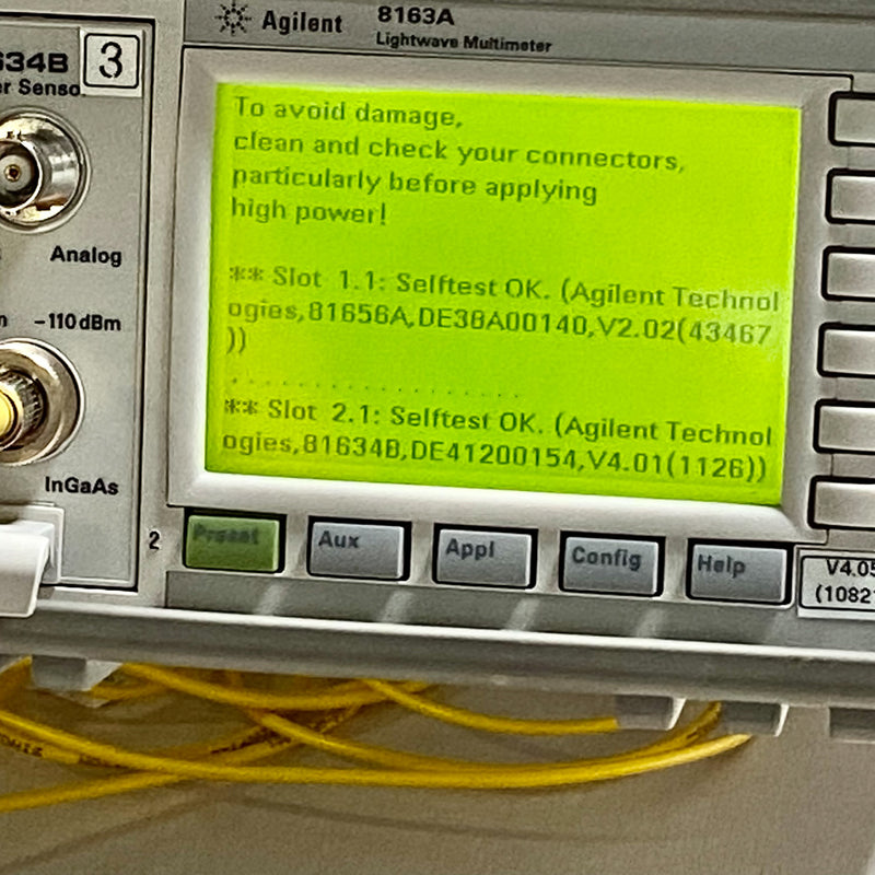 Agilent 81634 B Low Polarization Dependence Optical Power Sensor