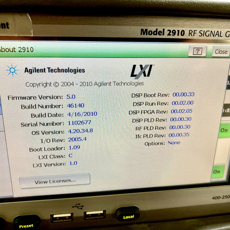 Agilent 2910 RF Signal Generator