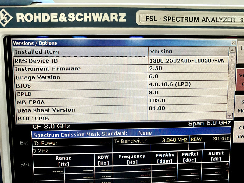 Rohde & Schwarz FSL 6 Spectrum Analyzer