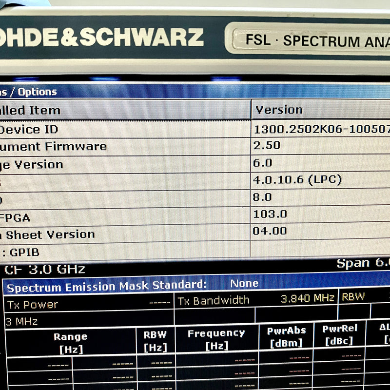 Rohde & Schwarz FSL 6 Spectrum Analyzer