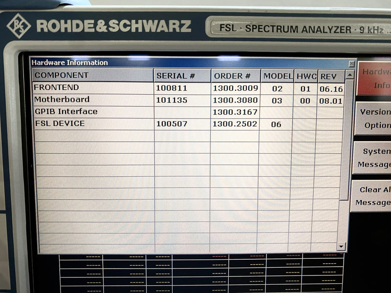 Rohde & Schwarz FSL 6 Spectrum Analyzer