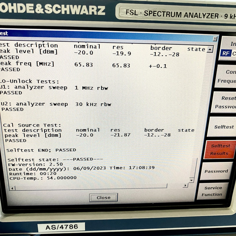 Rohde & Schwarz FSL 6 Spectrum Analyzer