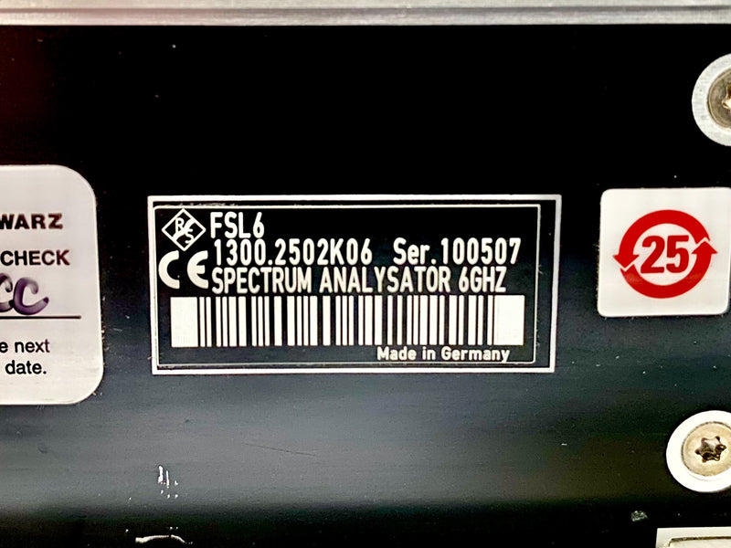 Rohde & Schwarz FSL 6 Spectrum Analyzer