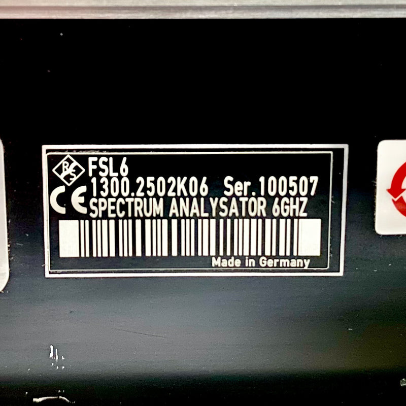 Rohde & Schwarz FSL 6 Spectrum Analyzer