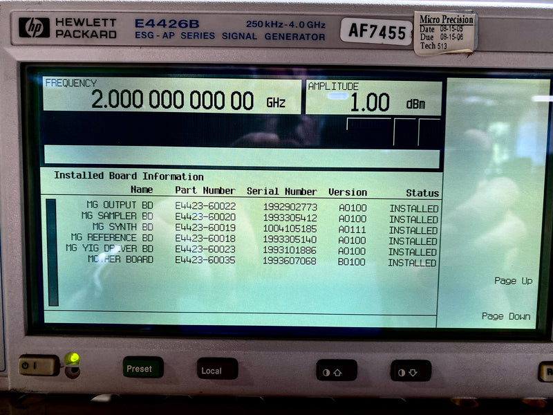 Agilent E 4426 B ESG-AP Series Signal Generator