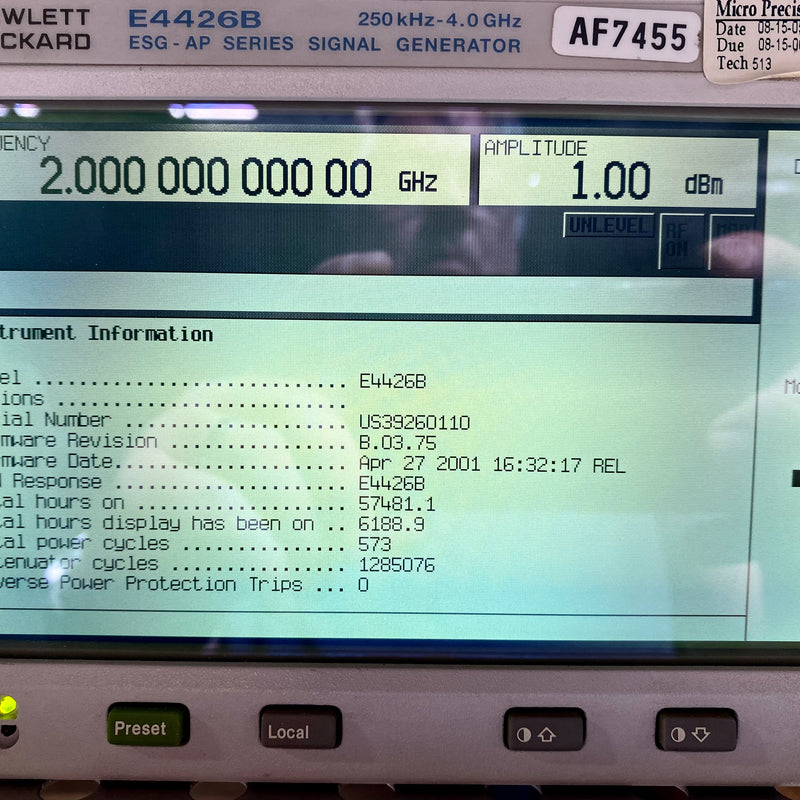 Agilent E 4426 B ESG-AP Series Signal Generator