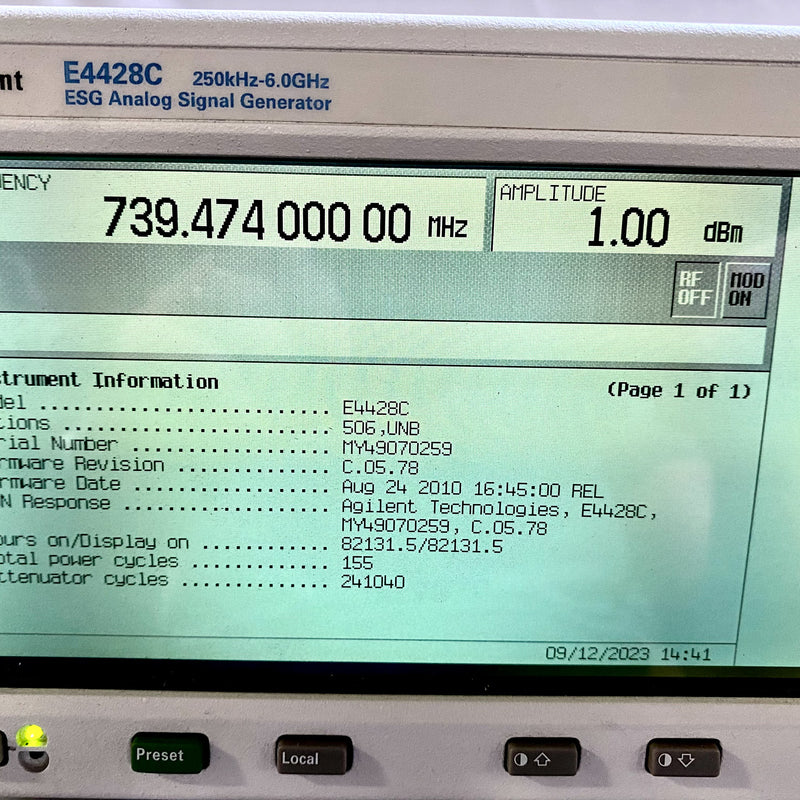 Agilent E 4428 C ESG Analog Signal Generator