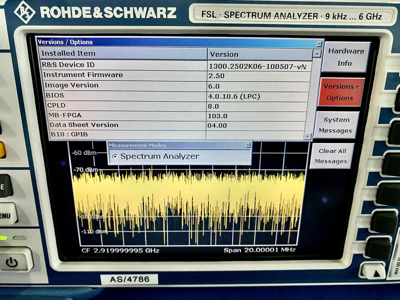 Rohde & Schwarz FSL 6 Spectrum Analyzer