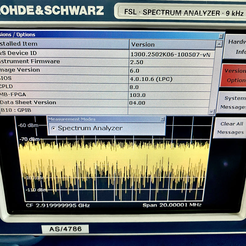 Rohde & Schwarz FSL 6 Spectrum Analyzer