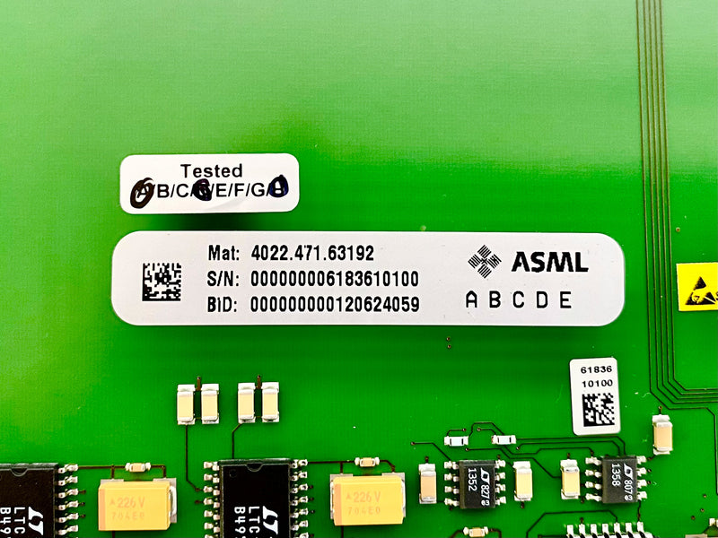 ASML 4022.471.63192 Indicator Processor VME PCB Card