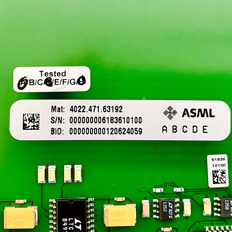 ASML 4022.471.63192 Indicator Processor VME PCB Card