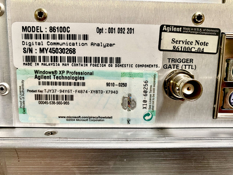 Agilent 86100 C Infiniium DCA-J Digital Communications Analyzer