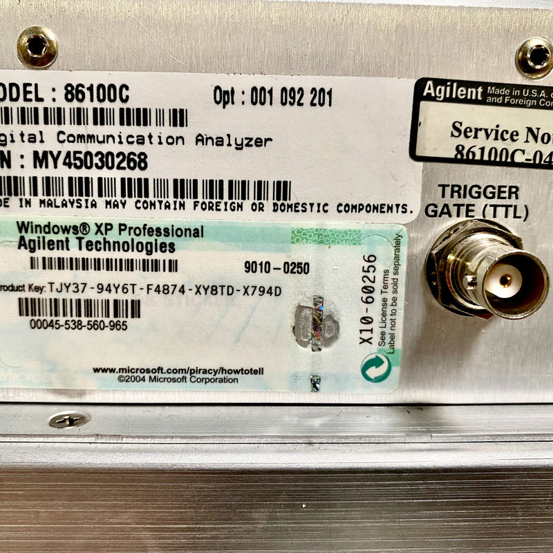 Agilent 86100 C Infiniium DCA-J Digital Communications Analyzer