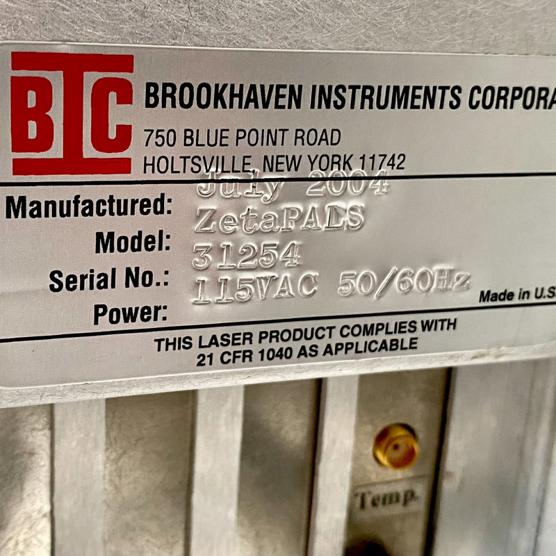 Brookhaven ZetaPALS BI-EKA Electronic Analyzer