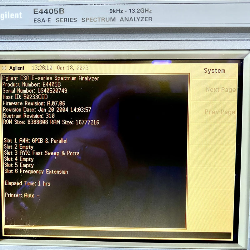 Agilent E 4405 B Spectrum Analyzer
