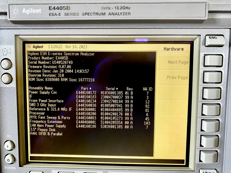 Agilent E 4405 B Spectrum Analyzer