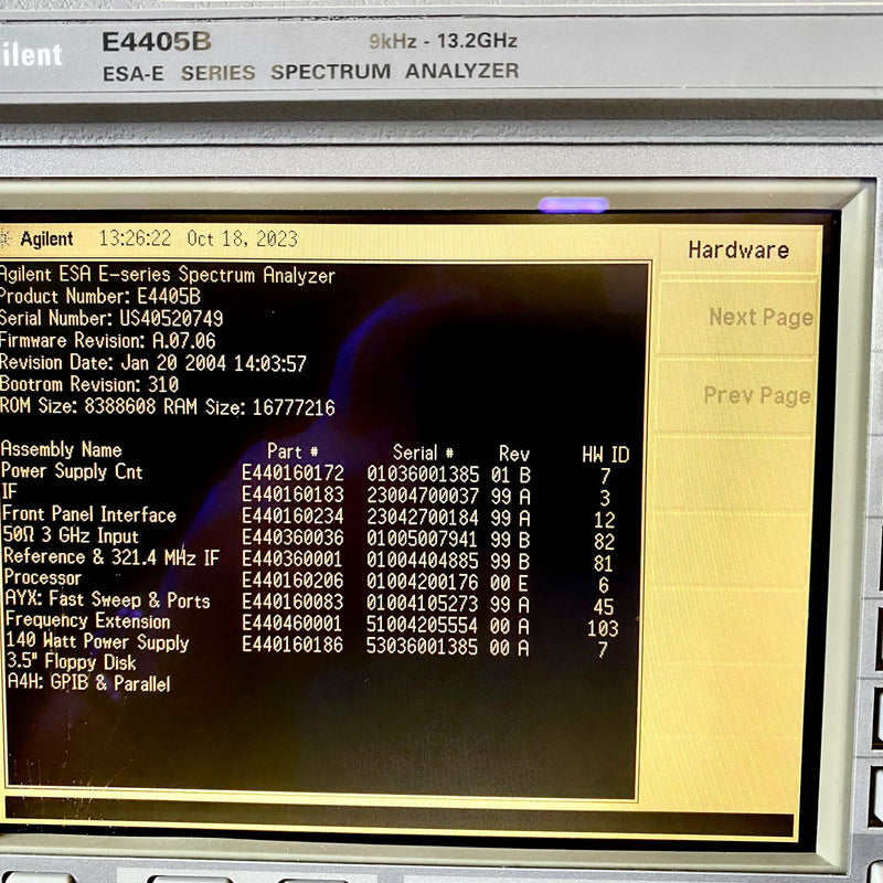 Agilent E 4405 B Spectrum Analyzer