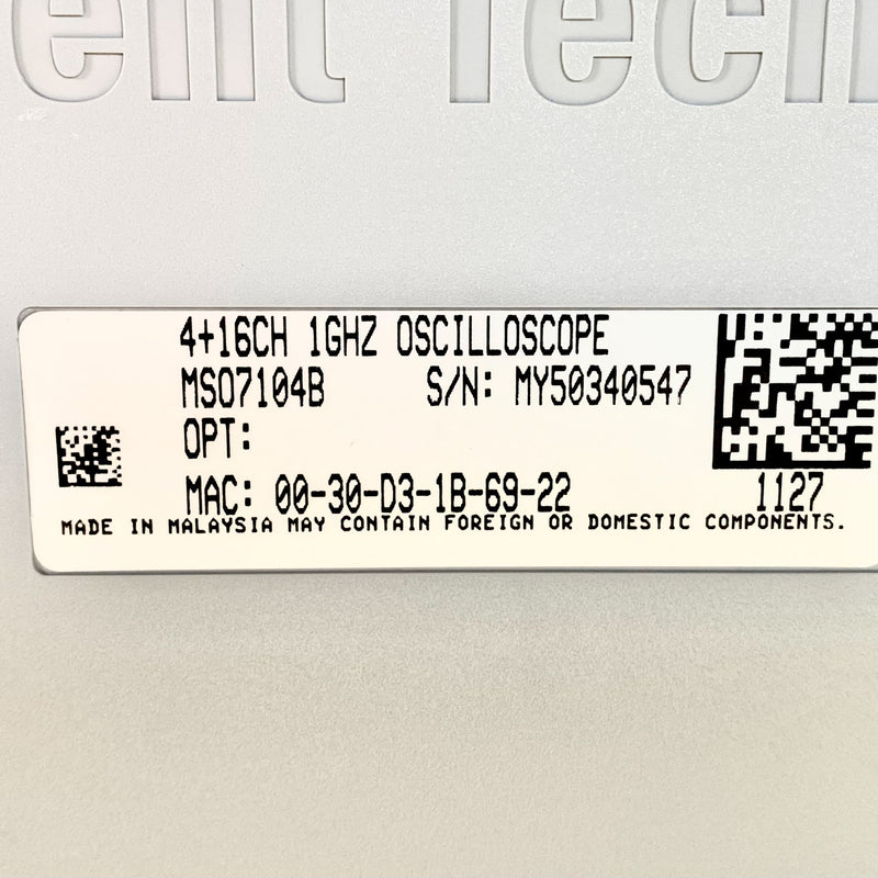 Agilent MSO 7104 B Mixed Signal Oscilloscope