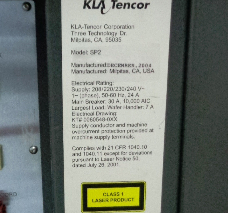 KLA-Tencor Surfscan SP 2 Inspection System