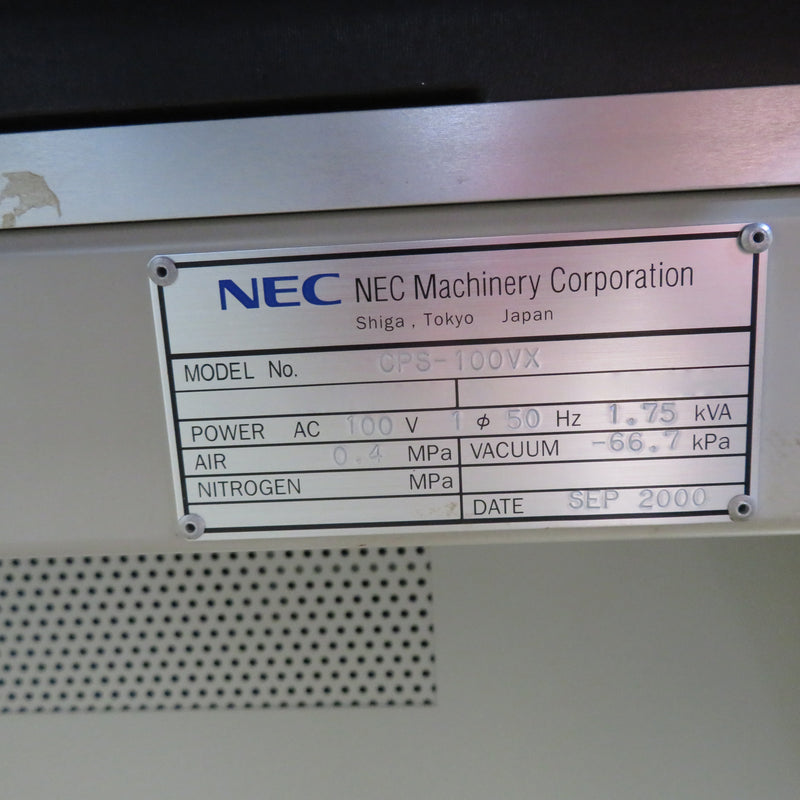 NEC CPS 100 VX Welder / Die Bonder