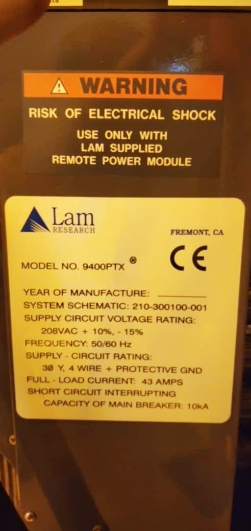 Lam Alliance 9400 PTX Etcher