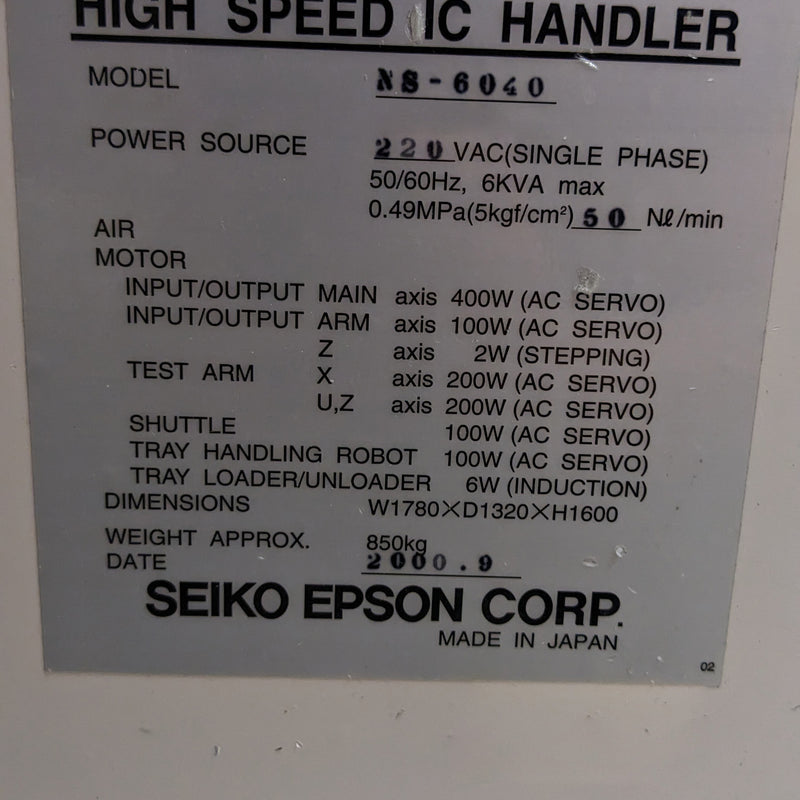 Seiko / Epson NS 6040 Handler