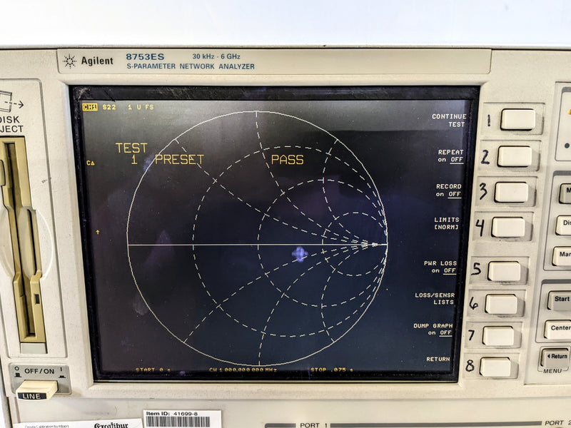 Agilent 8753 ES S-Parameter Network Analyzer