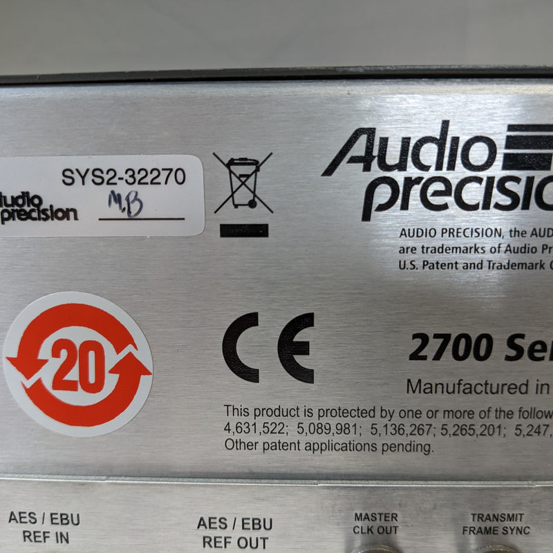 Audio Precision SYS 2722 Audio Analyzer